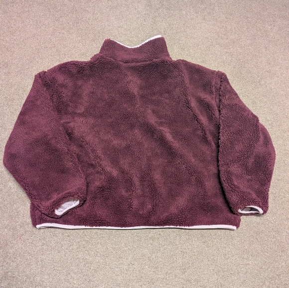 Fabletics Tahoe Teddy Jacket Women's Merlot/Soft Pink Snap Button Fleece 2X - Picture 5 of 8